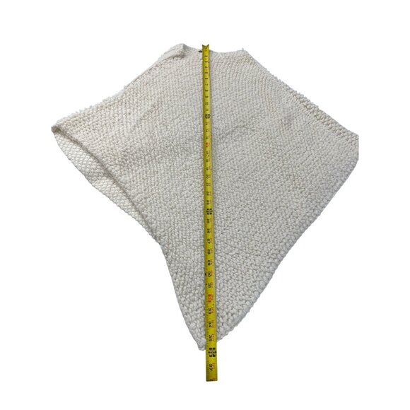 Cocogio womans cream off white cream wool knitted Italian pullover shawl Poncho - Picture 4 of 11